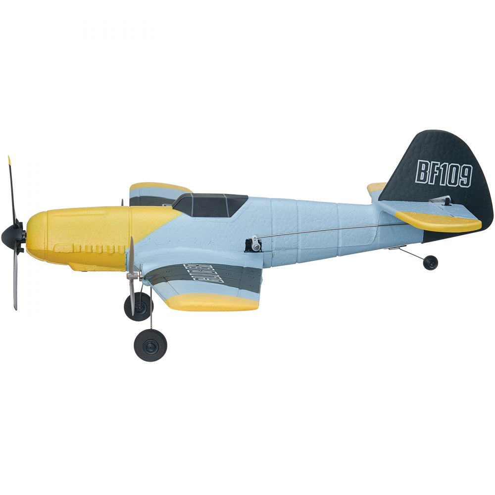VEVOR RC Plane, 2.4GHZ 3 Channel Remote Control Airplane with 6-Axis Gyro Stabilizer, Ready to Fly Fighter Aircraft Plane Toy with 2 Batteries, Easy to Fly RC Glider for Adults Kids Beginners Boys