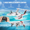 VEVOR RC Plane, 2.4GHZ 3 Channel Remote Control Airplane with 6-Axis Gyro Stabilizer, Ready to Fly Amphibious Aircraft Plane Toy with 2 Batteries, Easy to Fly RC Glider for Adults Kids Beginners Boys