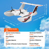 VEVOR RC Plane, 2.4GHZ 3 Channel Remote Control Airplane with 6-Axis Gyro Stabilizer, Ready to Fly Amphibious Aircraft Plane Toy with 2 Batteries, Easy to Fly RC Glider for Adults Kids Beginners Boys