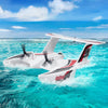 VEVOR RC Plane, 2.4GHZ 3 Channel Remote Control Airplane with 6-Axis Gyro Stabilizer, Ready to Fly Amphibious Aircraft Plane Toy with 2 Batteries, Easy to Fly RC Glider for Adults Kids Beginners Boys