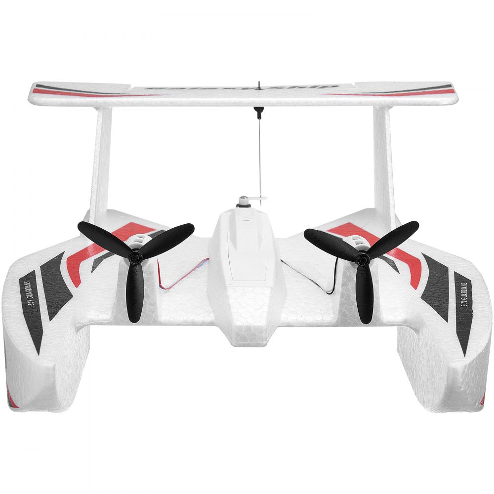 VEVOR RC Plane, 2.4GHZ 3 Channel Remote Control Airplane with 6-Axis Gyro Stabilizer, Ready to Fly Amphibious Aircraft Plane Toy with 2 Batteries, Easy to Fly RC Glider for Adults Kids Beginners Boys