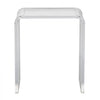 VEVOR Acrylic End Table, C-Shaped Lucite Side Table, Clear Acrylic Side Table for Drink, Food, Snack used in Living Room, Bedroom, and Study