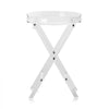 VEVOR Acrylic Folding Tray Table, Acrylic End Table with Folding X Leg, Clear Acrylic Side Table for Coffee, Drink, Food, Snack used in Living Room, Bedroom, and Study