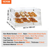 VEVOR Pastry Display Case, 2-Tier Commercial Countertop Bakery Display Case, Acrylic Display Box with Rear Door Access & Removable Shelves, Keep Fresh for Donut Bagels Cake Cookie, 20.7"x13.2"x11.9"