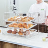 VEVOR Pastry Display Case, 3-Tier Commercial Countertop Bakery Display Case, Acrylic Display Box with Rear Door Access & Removable Shelves, Keep Fresh for Donut Bagels Cake Cookie, 20.7"x17"x16.3"
