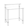 VEVOR Acrylic Table, 2 Tiers Clear Office Desk with Monitor Stand, Acrylic Study Computer Desk, Modern Side End Table Nightstand for Bedroom, Office, Study, Cloakroom, 19.7 x 31.5 x 34.7 in (Clear)