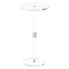 VEVOR Acrylic Drink Table, Clear End Table Round Top with Solid Post, Modern Acrylic Cake Table Stand, Transparent Side Desk for Coffee, Drink, Food, Snack, Easy Assembly, 10 x 10 x 21.3 in (Clear)