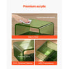 VEVOR Acrylic Nightstand Side Table, Modern Clear Bedside Table with Storage Shelf, Transparent Small End Desk for Living Room, Bedroom, Home Decor, No Assembly Needed, 11.8 x 15.4 x 17 in (Green)