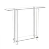 VEVOR Acrylic Console Table, 2 Tiers Narrow Side Desk with Bottom Open Storage, Modern Rectangle Acrylic End Table, Transparent Entry Desk for Foyer, Hallway, Living Room, 7.6 x 39.4 x 31.5 in (Clear)