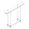 VEVOR Acrylic Console Table, 2 Tiers Narrow Side Desk with Bottom Open Storage, Modern Rectangle Acrylic End Table, Transparent Entry Desk for Foyer, Hallway, Living Room, 7.6 x 39.4 x 31.5 in (Clear)