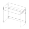 VEVOR Acrylic Table, 2 Tiers Clear End Table with Storage Shelf, Modern Rectangle Acrylic Side Desk, Transparent Thick Desk Nightstand for Bedroom, Office, Living Room, 15.7 x 33.5 x 29.5 in (Clear)