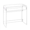 VEVOR Acrylic Table, 2 Tiers Clear End Table with Storage Shelf, Modern Rectangle Acrylic Side Desk, Transparent Thick Desk Nightstand for Bedroom, Office, Living Room, 15.7 x 33.5 x 29.5 in (Clear)