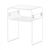 VEVOR Acrylic Side Table, 2 Tiers Clear Bedside Table with Storage Shelf, Modern Rectangle Acrylic End Desk, Transparent Thick Nightstand for Bedroom, Living Room, Study, 11.8 x 15.7 x 19.7 in (Clear)