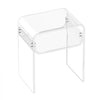 VEVOR Acrylic Side Table, 2 Tiers Clear Bedside Table with Storage Shelf, Modern Rectangle Acrylic End Desk, Transparent Thick Nightstand for Bedroom, Living Room, Study, 11.8 x 15.7 x 19.7 in (Clear)