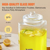 VEVOR Beverage Dispenser, 1.5 Gallon Drink Dispensers for Parties, 2PC,Glass Juice Dispenser with Stand, Stainless Steel Spigot, Iced Tea Lemonade Juice Water Dispenser, for Restaurants, Hotels, Parti
