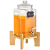 VEVOR Beverage Dispenser, 1.5 Gallon Drink Dispensers for Parties, 2PC,Glass Juice Dispenser with Stand, Stainless Steel Spigot, Iced Tea Lemonade Juice Water Dispenser, for Restaurants, Hotels, Parti