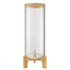 VEVOR Beverage Dispenser, 3.5 Gallon Drink Dispensers for Parties, Glass Juice Dispenser with Wood Stand, Stainless Steel Spigot, Iced Tea Lemonade Juice Water Dispensers for Parties
