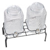 VEVOR Beverage Dispenser, 2 Pack 1.5 Gallon Drink Dispensers for Parties, Glass Juice Dispenser with Metal Stand, Stainless Steel Spigot, Iced Tea Lemonade Juice Water Dispensers for Parties