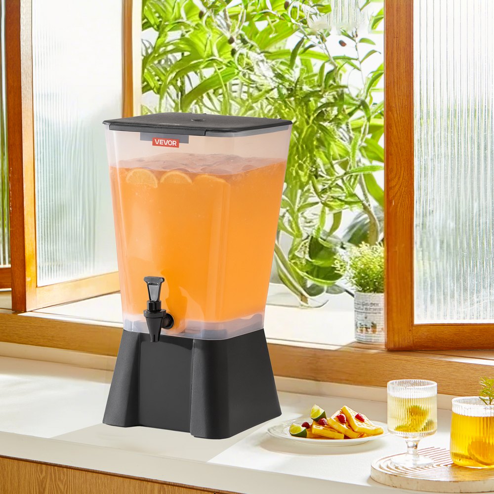 VEVOR Beverage Dispenser, 5 Gallon Drink Dispenser for Parties, Plastic Juice Dispensers with No-Drip Spigot, Iced Tea Lemonade Juice Water Dispensers, for Restaurants, Hotels, Parties