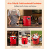 VEVOR Insulated Beverage Dispenser, 3 Gal/11.4L Thermal Hot and Cold Drink Server Dispenser with Spigot, Food-Grade Cooler Jug with 304 Stainless Steel Interior, for Tea Coffee Restaurant Outdoor