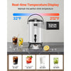 VEVOR Insulated Beverage Dispenser, 3.2 Gal/12L Stainless Steel Thermal Drink Server with Spigot & Temp Display, Suitable for Hot and Cold Drinks, for Tea Coffee Water in Cafes & Restaurants, Silver