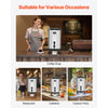 VEVOR Insulated Beverage Dispenser, 3.2 Gal/12L Stainless Steel Thermal Drink Server with Spigot & Temp Display, Suitable for Hot and Cold Drinks, for Tea Coffee Water in Cafes & Restaurants, Silver
