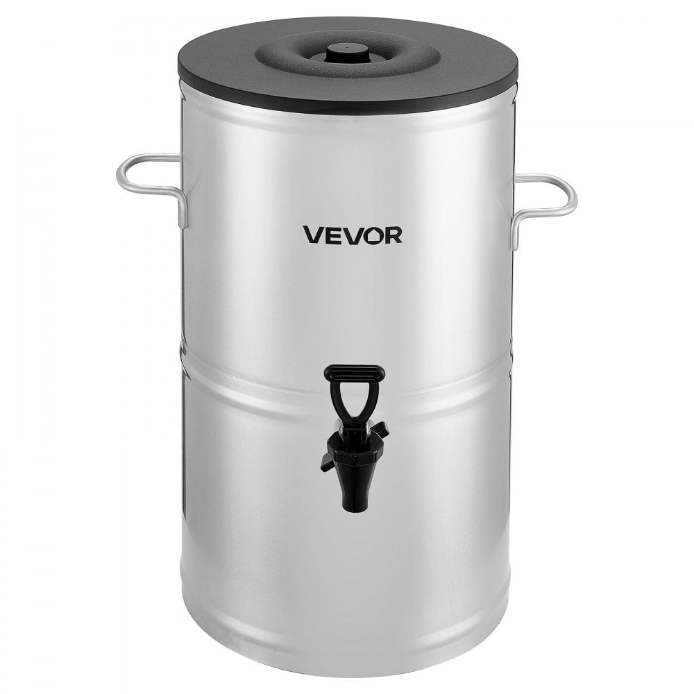 VEVOR Ice Tea Dispenser, 4 Gal/15L 304 Stainless Steel Beverage Dispenser with Spigot & Handle, Suitable for Hot and Cold Drinks, for Iced Tea Coffee Water in Cafes & Restaurants