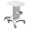 VEVOR Medical Cart 110.23 lbs Max Load Electric Lift Medical Trolley Cart, for Clinic, Hospital, Laboratory, Stable Support, Adjustable Height, Silent Rolling Trolley with 360° Swivel Lockable Wheels