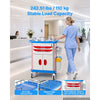 VEVOR Medical Cart 242.51 lbs Max Load Medical Trolley Cart with Cabinet, for Hospital, Clinic, Laboratory, Stable Support, with 2 Drawers, Silent Rolling Trolley with 360° Swivel Lockable Wheels
