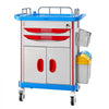 VEVOR Medical Cart 242.51 lbs Max Load Medical Trolley Cart with Cabinet, for Hospital, Clinic, Laboratory, Stable Support, with 2 Drawers, Silent Rolling Trolley with 360° Swivel Lockable Wheels