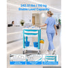 VEVOR Medical Cart 242.51 lbs Max Load Medical Trolley Cart with 2 Drawers, for Hospital, Clinic, Laboratory, Stable Support, Silent Rolling Trolley with 360° Swivel Lockable Wheels, Organized Storage