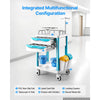 VEVOR Medical Cart 242.51 lbs Max Load Medical Trolley Cart with 2 Drawers, for Hospital, Clinic, Laboratory, Stable Support, Silent Rolling Trolley with 360° Swivel Lockable Wheels, Organized Storage