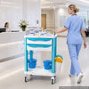VEVOR Medical Cart 242.51 lbs Max Load Medical Trolley Cart with 2 Drawers, for Hospital, Clinic, Laboratory, Stable Support, Silent Rolling Trolley with 360° Swivel Lockable Wheels, Organized Storage