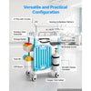 VEVOR Medical Cart 242.51 lbs Max Load Medical Trolley Cart with 5 Drawers, for Hospital, Clinic, Laboratory, Stable Support, Silent Rolling Trolley with 360° Swivel Lockable Wheels, Organized Storage