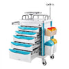 VEVOR Medical Cart 242.51 lbs Max Load Medical Trolley Cart with 5 Drawers, for Hospital, Clinic, Laboratory, Stable Support, Silent Rolling Trolley with 360° Swivel Lockable Wheels, Organized Storage