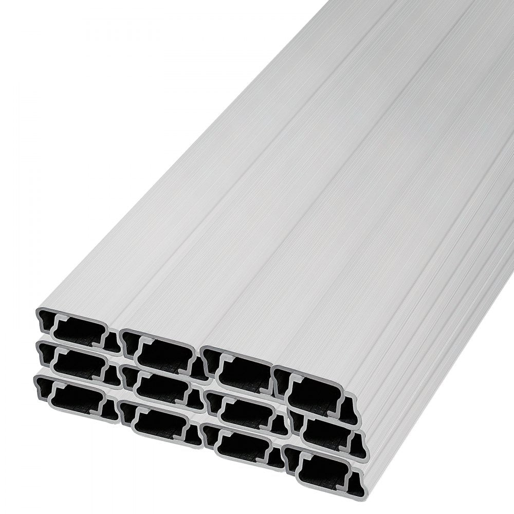 VEVOR Spring Wire and Lock Channel,6.56ft Spring Lock & U-Channel Bundle for Greenhouse, 20 Packs PE Coated Spring Wire & Aluminum Alloy Channel, Plastic Poly Film or Shade Cloth Attachment with Screw