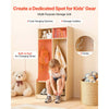 VEVOR 2-Section Kids Coat Locker, Wooden Toddler Cubby Storage Organizer with 4 Hooks & Anti-Tip Kit, Modern Kid Coat Cubbies with 4 Small Open Storage Boxes for Home, Kindergarten, Daycare, Natural