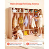 VEVOR 5-Section Kids Coat Locker, Wooden Toddler Cubby Storage Organizer with 10 Hooks & Non-Slip Mat, Modern Kid Coat Cubbies with 10 Small Open Storage Boxes for Home, Kindergarten, Daycare, Natural