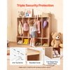 VEVOR 5-Section Kids Coat Locker, Wooden Toddler Cubby Storage Organizer with 10 Hooks & Non-Slip Mat, Modern Kid Coat Cubbies with 5 Small Open Storage Boxes for Home, Kindergarten, Daycare, Natural