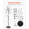 VEVOR Freestanding Coat Rack, Metal Coats Rack Stand with Umbrella Holder, Stable Marble Base & 14 Hooks, Hall Coat Tree for Entryway, Bedroom, Living Room, Stylish Coats Hanger for Hats, Scarves, Bag