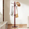 VEVOR Coat Rack Freestanding, Wooden Coats Rack Stand with Weighted Base & 11 Hooks, Free Standing Hall Coat Tree for Entryway, Bedroom, Living Room, Modern Clothes Hanger Stand for Coats, Hats, Bag