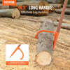 VEVOR Log Peavey, 46.5 in, Wooden Handle Log Lifter, Heavy Duty Log Roller with Max 18 in Opening, Rust-Resistant Log Jack Cant Hook, Felling Log Roller Tool for Rolling, Raising, Turning Logs