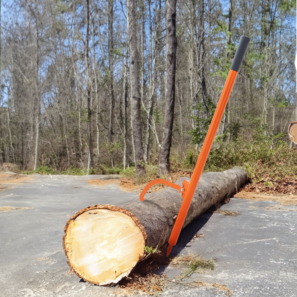 VEVOR Log Peavey, 46.5 in, Metal Handle Log Lifter, Heavy Duty Log Roller with Max 19 in Opening, Rust-Resistant Log Jack Cant Hook, Felling Log Roller Tool for Rolling, Raising, Turning Logs