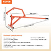 VEVOR Timberjack, 46.5 in, Heavy Duty Steel Log Roller, Log Lifter with Adjustable Cant Hook, Logging Tools Log Jack for Logs Ups to 25" Dia, Timber Jack for Rolling Cutting and Lifting Logs