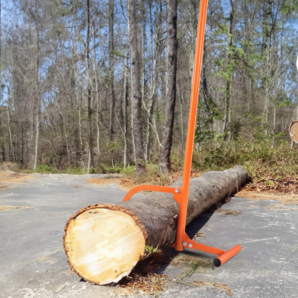 VEVOR Timberjack, 48 in, Heavy Duty Log Lifter with Metal Handle, Log Roller with Adjustable Cant Hook, Logging Tools Log Jack for Logs Ups to 15" Dia, Timber Jack for Rolling Cutting Lifting Logs