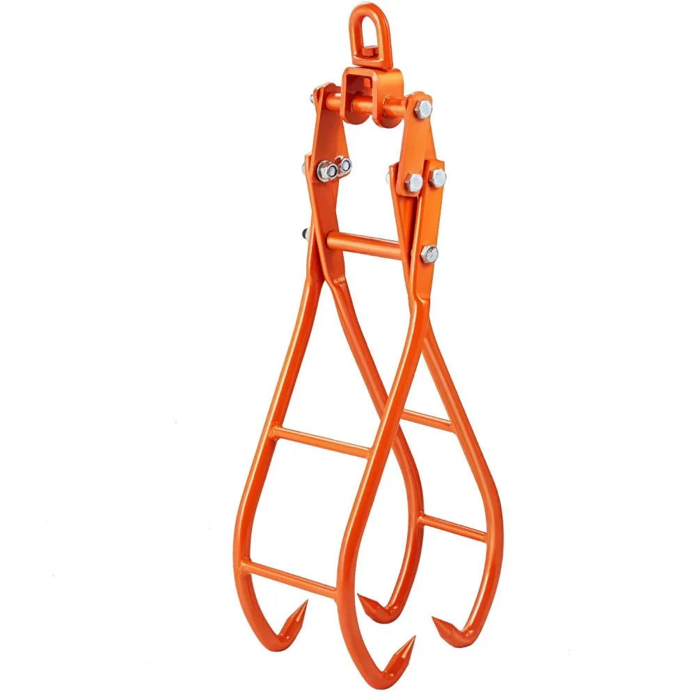 VEVOR Timber Claw Hook, 28 inch 4 Claw Log Grapple for Logging Tongs, Swivel Steel Log Lifting Tongs, Eagle Claws Design with 2205 lbs/1000 kg Loading Capacity for Tractors, ATVs, Trucks, Forklifts