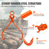 VEVOR Log Skidding Tongs, 32 inch 2 Claw Log Lifting Tongs, Heavy Duty Steel Lumber Skidding Tongs, 1543 lbs/700 kg Loading Capacity, Log Lifting, Handling, Dragging & Carrying Tool