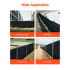 VEVOR Silt Fence Fabric Roll, 2 x 100 ft Backed Wire Silt Fence, Erosion Control Fencing for Sediment Retention, Industrial Grade Temporary Tough Polypropylene Fabric for Construction Job Sites
