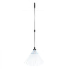 VEVOR Leaf Rake, 15 Metal Tines, Adjustable Garden Rake for Lawns with 7.5-22.4 Inch Wide Head & 32-63 Inch Long Handle, Heavy Duty Stainless Steel Small Leaves Tool for Gardening Camping Yard Grass