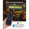 VEVOR Programmable LED Sign, P10 Full Color Flexible Digital Scrolling Panel, DIY Custom Text Pattern GIF Display Board, Bluetooth APP Control Message Shop Sign for Store Business Advertising, 40x8 in